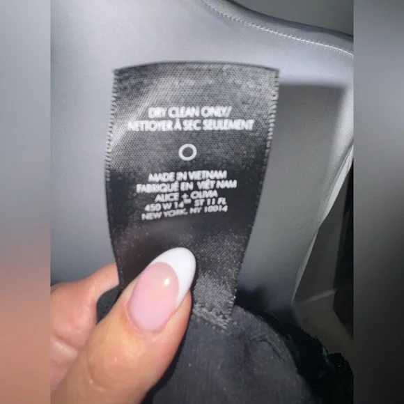 Alice + Olivia Black and Green Mini Dress - Picture 14 of 15